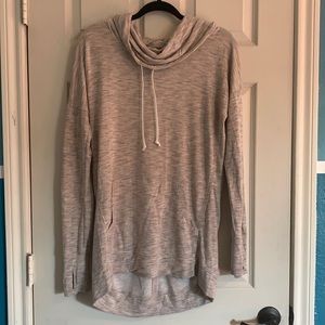 Athleta Studio Cowl Sweatshirt Light Grey S/73657